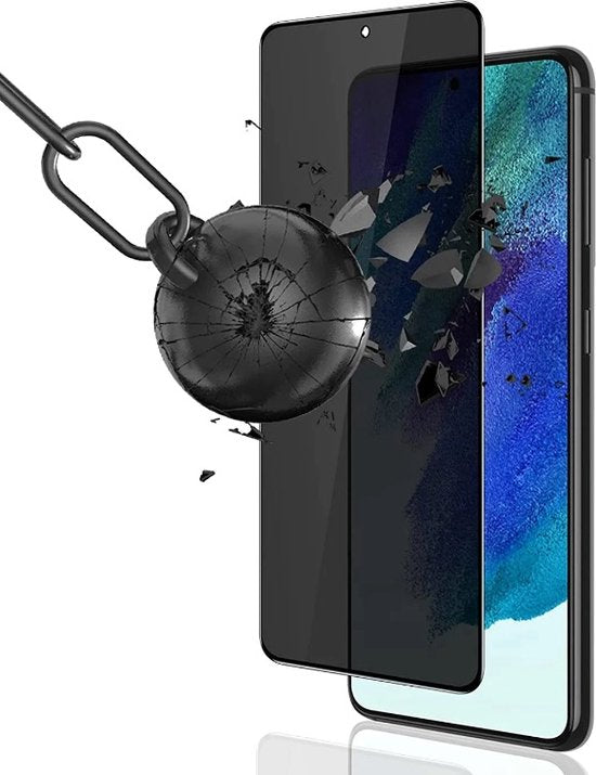 Full Cover Privacy Screenprotector Geschikt Voor Samsung S21 FE (Fan Edition) - Volledige Beschermglas - PREMIUM Tempered Glass - 1 stuk