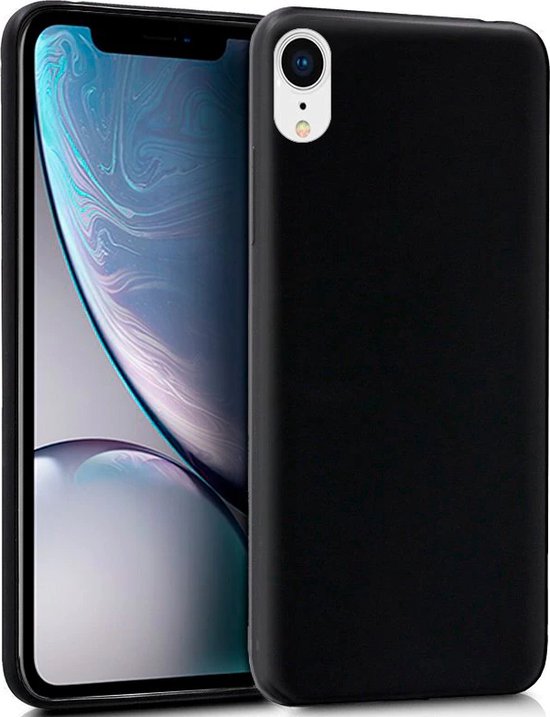 iPhone XR Hoesje | Zwarte Siliconen hoesje | Back Cover Hoes | Bescherm hoesje iPhone XR - Zwart