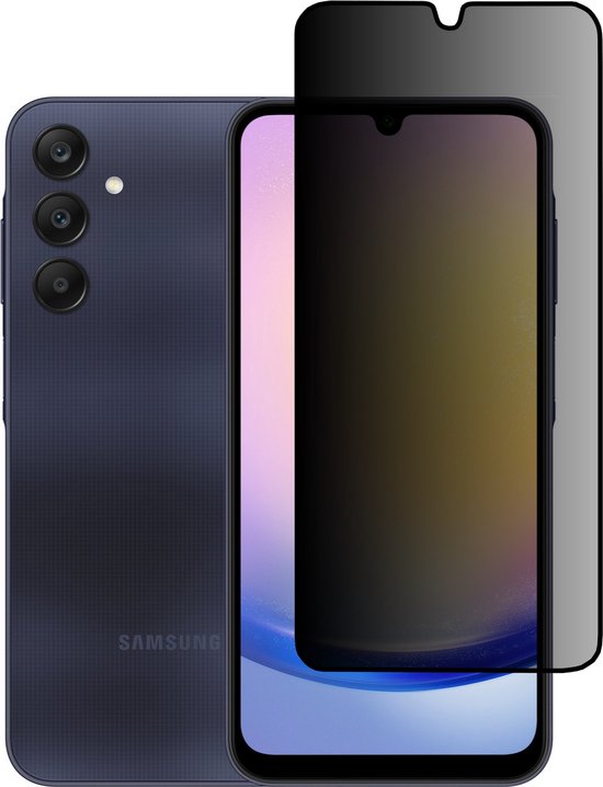 Privacy Screenprotector Geschikt Voor Samsung A25 / A24 - Volledige Beschermglas - PREMIUM Tempered Glass - 1 stuk