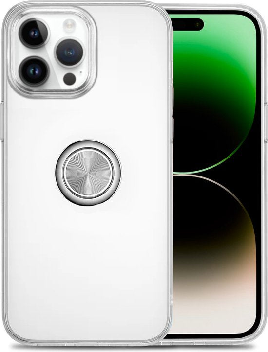 Armordrop Hoesje Met Ring Geschikt Voor iPhone 14 Pro Max - Transparant Hoesje Met Ring