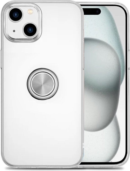 Armordrop Hoesje Met Ring Geschikt Voor iPhone 15 - Transparant Hoesje Met Ring