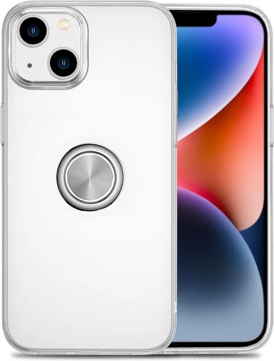 Armordrop Hoesje Met Ring Geschikt Voor iPhone 14 - Transparant Hoesje Met Ring