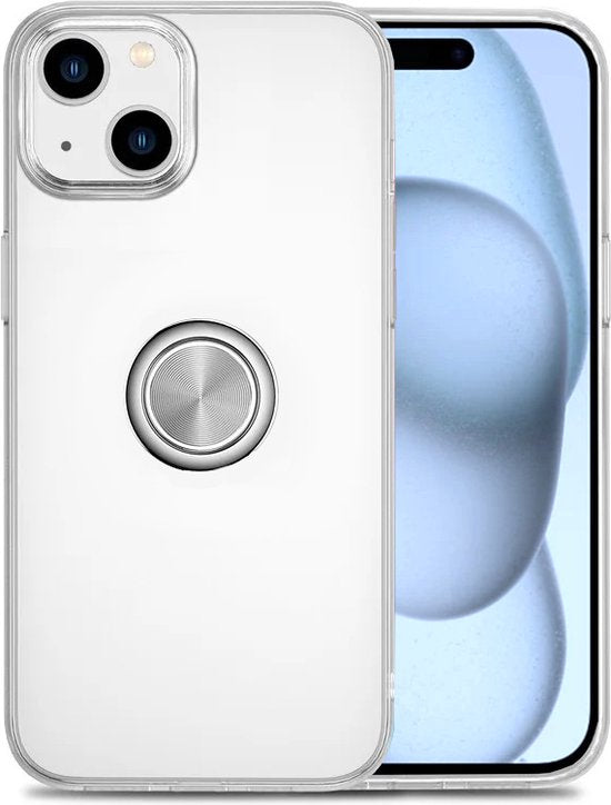 Armordrop Hoesje Met Ring Geschikt Voor iPhone 15 Plus - Transparant Hoesje Met Ring