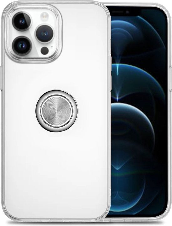 Armordrop Hoesje Met Ring Geschikt Voor iPhone 12 Pro Max - Transparant Hoesje Met Ring