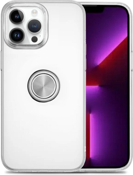 Armordrop Hoesje Met Ring Geschikt Voor iPhone 13 Pro Max - Transparant Hoesje Met Ring