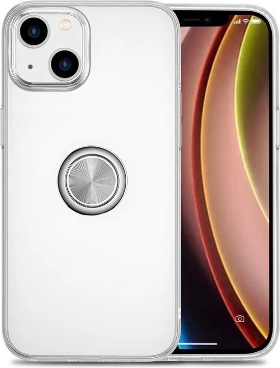 Armordrop Hoesje Met Ring Geschikt Voor iPhone 13 Mini - Transparant Hoesje Met Ring