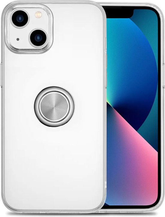 Armordrop Hoesje Met Ring Geschikt Voor iPhone 13 - Transparant Hoesje Met Ring