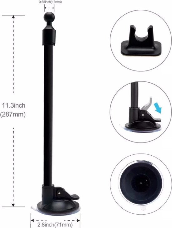 Lennexo Telefoonhouders Auto | Autohouder Met Zuignap | Universele GSM Houder Auto Voor Smartphone | Geschikt voor op de Dashboard - Voorruit - Ventilatierooster