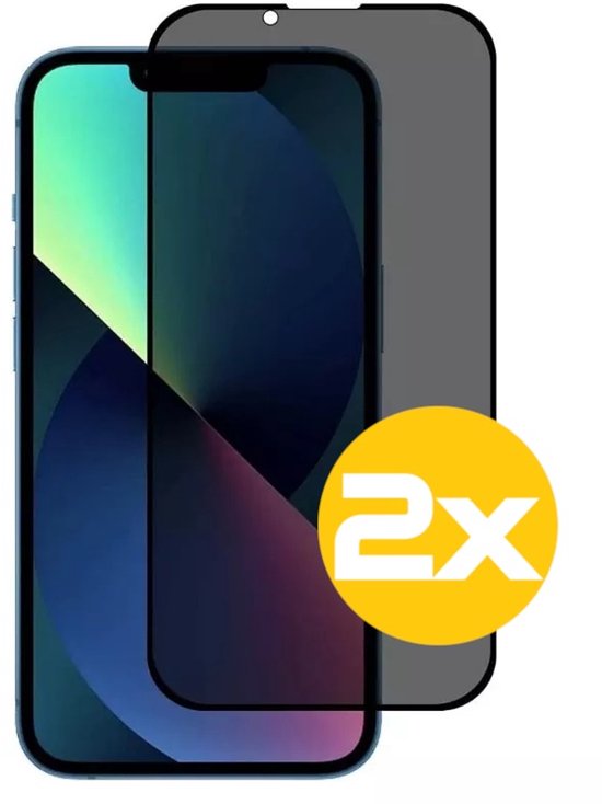 Privacy Screenprotector Geschikt Voor iPhone 14 - Volledige Beschermglas - 2 Stuks