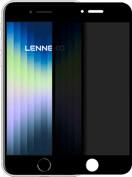 Full Cover Privacy Geschikt Voor Screenprotector iPhone SE 2022 / Screenprotector iPhone SE 2020 - Screenprotector iPhone 8 - Screenprotector iPhone 7 - Volledige Beschermglas - PREMIUM Tempered Glass - 1 stuk