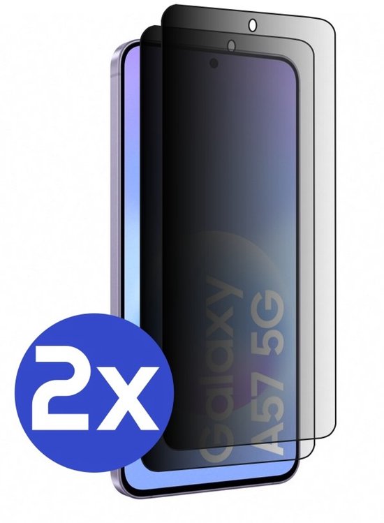 ArmorDrop Privacy Screenprotector Geschikt Voor Samsung A57 - Gehard Glas - 2 Stuks