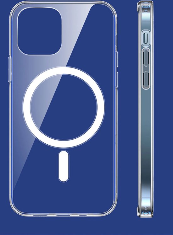 Lennexo Hoesje Geschikt Voor iPhone 13 Mini Met Magneet Ring - Siliconen Hoesje Voor Draadloos Opladen en Geschikt voor Magsafe