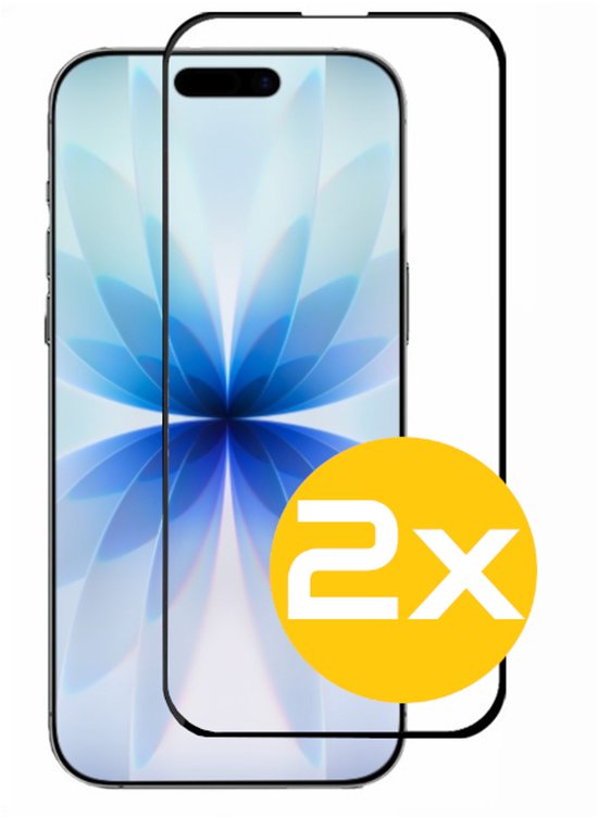 Full Cover Screenprotector Geschikt Voor iPhone 17 - Volledige Beschermglas - PREMIUM Tempered Glass - 2 stuks