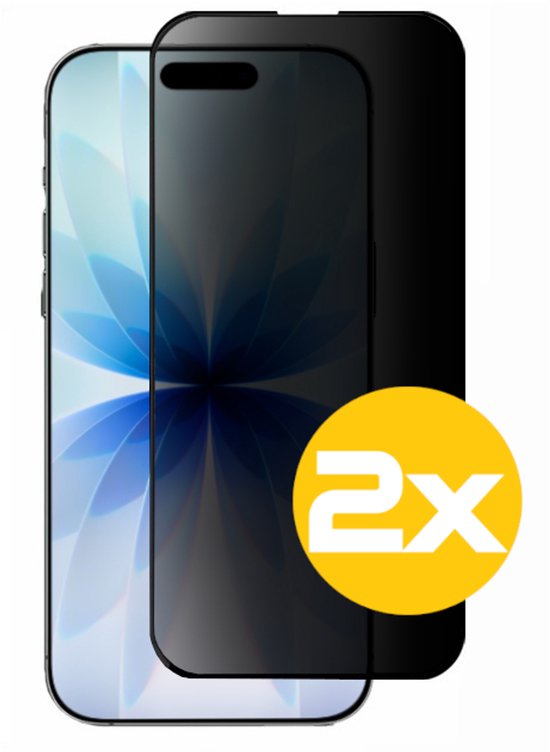 Privacy Screenprotector Geschikt Voor iPhone 17 - Volledige Beschermglas - 2 Stuks