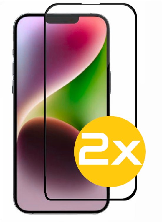 Full Cover Screenprotector Geschikt Voor iPhone 14 Plus - Volledige Beschermglas - PREMIUM Tempered Glass - 2 stuks