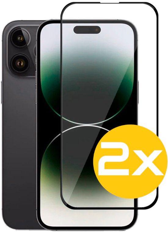 Full Cover Screenprotector Geschikt Voor iPhone 14 Pro Max - Volledige Beschermglas - PREMIUM Tempered Glass - 2 stuks