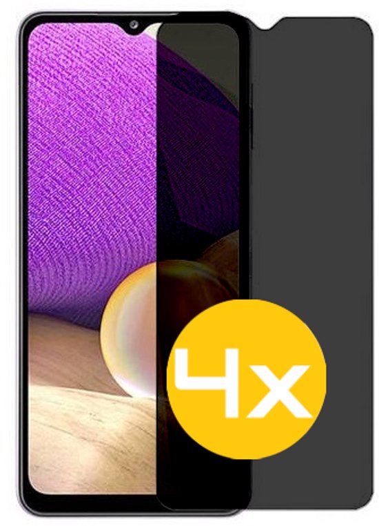 Privacy Screenprotector Geschikt Voor Samsung A32 5G - Volledige Beschermglas - 4 Stuks