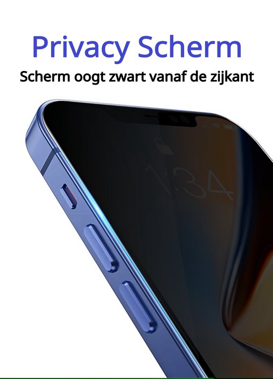 ArmorDrop Privacy Screenprotector Geschikt Voor iPhone 12 / 12 Pro - Gehard Glas - 2 Stuks