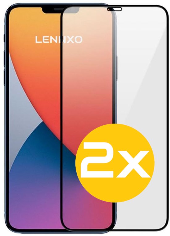 Full Cover Screenprotector Geschikt Voor iPhone 13 Pro Max - Volledige Beschermglas - PREMIUM Tempered Glass - 2 stuks
