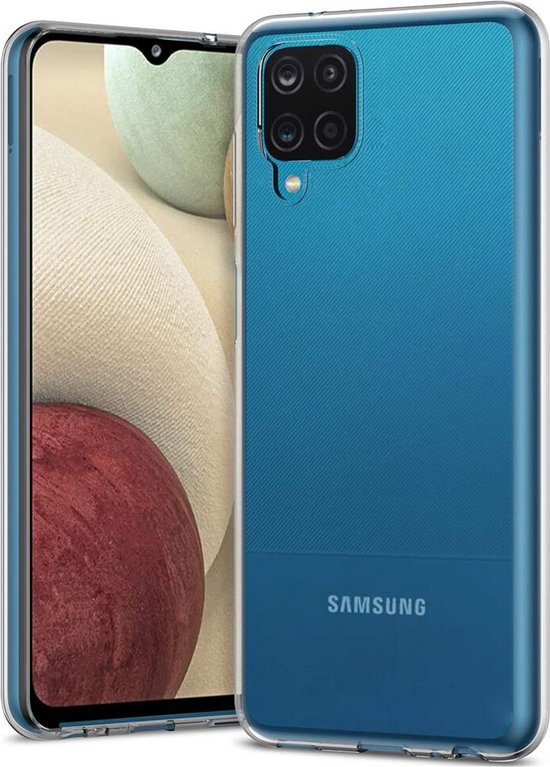 Hoesje en Screenprotector Combi Geschikt Voor Samsung A12 - Transparant Hoesje + Premium screenprotector