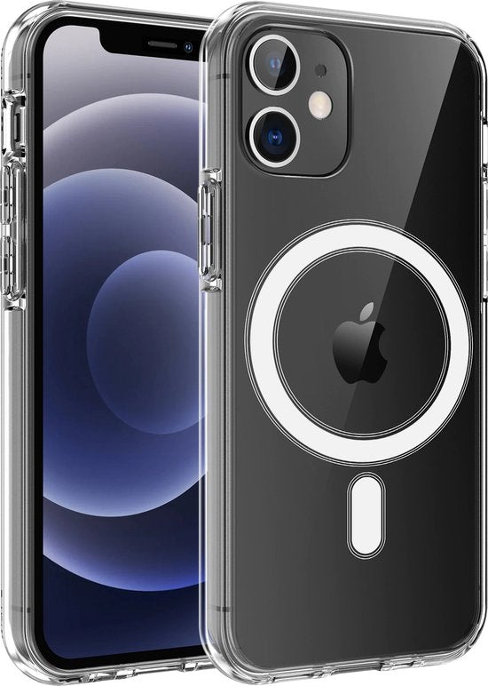 Lennexo Hoesje Geschikt Voor iPhone 11 Met Magneet Ring - Siliconen Hoesje Voor Draadloos Opladen en Geschikt voor Magsafe