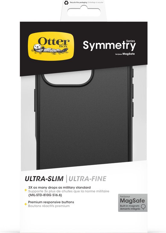 Otterbox Symmetry MagSafe geschikt voor iPhone 16 Pro hoesje - Zwart