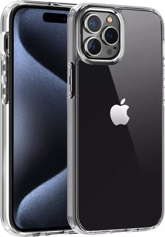 Transparant Hoesje Geschikt Voor iPhone 15 Pro Max - Transparant Silicone Case - Back Cover Telefoonhoesje