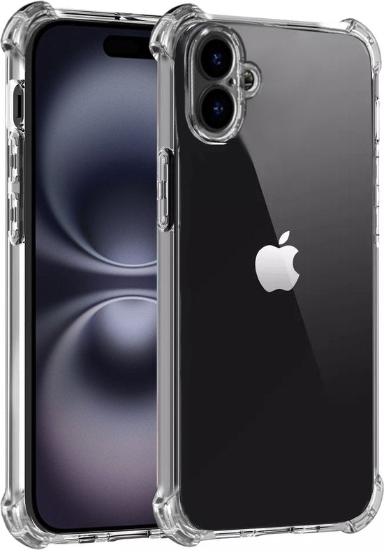 Anti Shock Hoesje Geschikt Voor iPhone 16 - Anti Shock - ShockProof Silicone Case - Transparant Back Cover