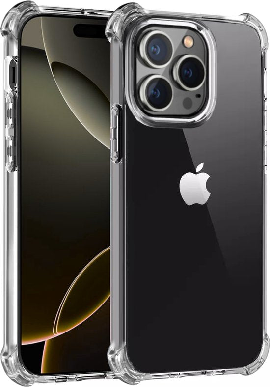 Anti Shock Hoesje Geschikt Voor iPhone 16 Pro Max - Anti Shock - ShockProof Silicone Case - Transparant Back Cover