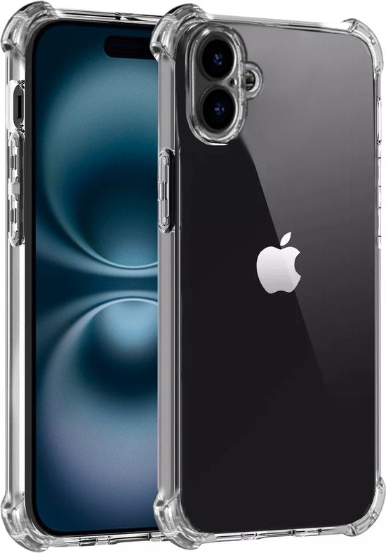 Anti Shock Hoesje Geschikt Voor iPhone 16 Plus - Anti Shock - ShockProof Silicone Case - Transparant Back Cover