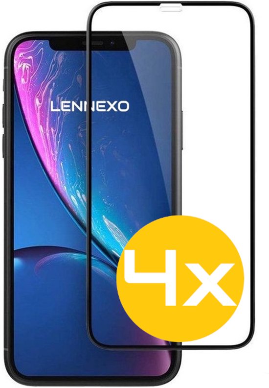 Full Cover Screenprotector Geschikt Voor iPhone 11 Pro - Volledige Beschermglas - PREMIUM Tempered Glass - 4 stuks