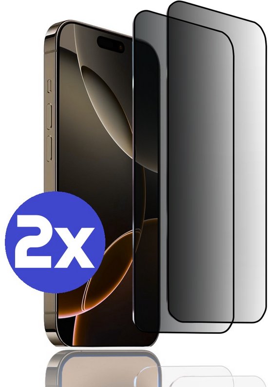 ArmorDrop Privacy Screenprotector Geschikt Voor iPhone 16 Pro Max - Gehard Glas - 2 Stuks