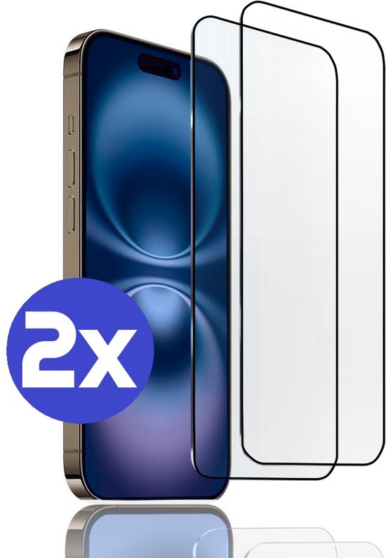 ArmorDrop Full Guard Screenprotector Geschikt Voor iPhone 16 Plus - Gehard Glas - 2 Stuks