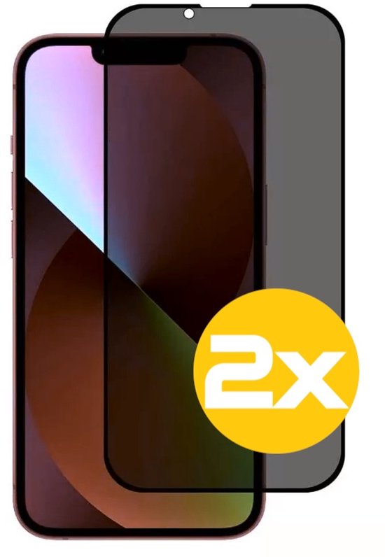 Privacy Screenprotector Geschikt Voor iPhone 14 Plus - Volledige Beschermglas - 2 Stuks