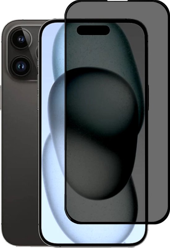 Privacy Screenprotector Geschikt Voor iPhone 15 Plus - Volledige Beschermglas - PREMIUM Tempered Glass - 1 stuk