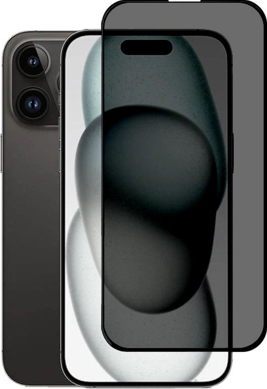 Privacy Screenprotector Geschikt Voor iPhone 15 - Volledige Beschermglas - PREMIUM Tempered Glass - 1 stuk