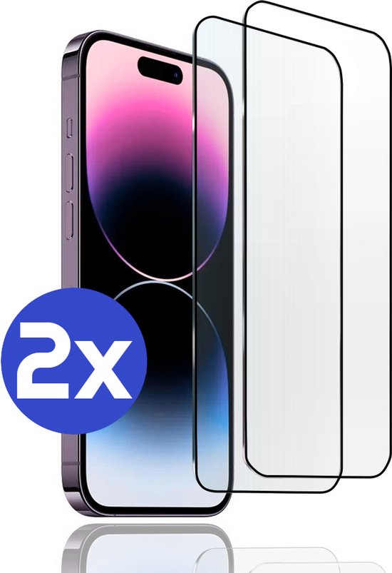 ArmorDrop Full Guard Screenprotector Geschikt Voor iPhone 14 Pro - Gehard Glas - 2 Stuks