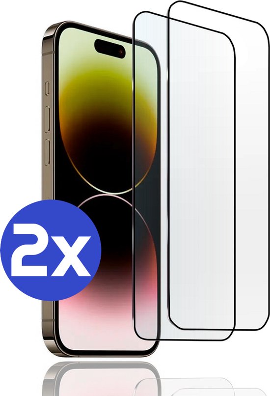 ArmorDrop Full Guard Screenprotector Geschikt Voor iPhone 14 Pro Max - Gehard Glas - 2 Stuks