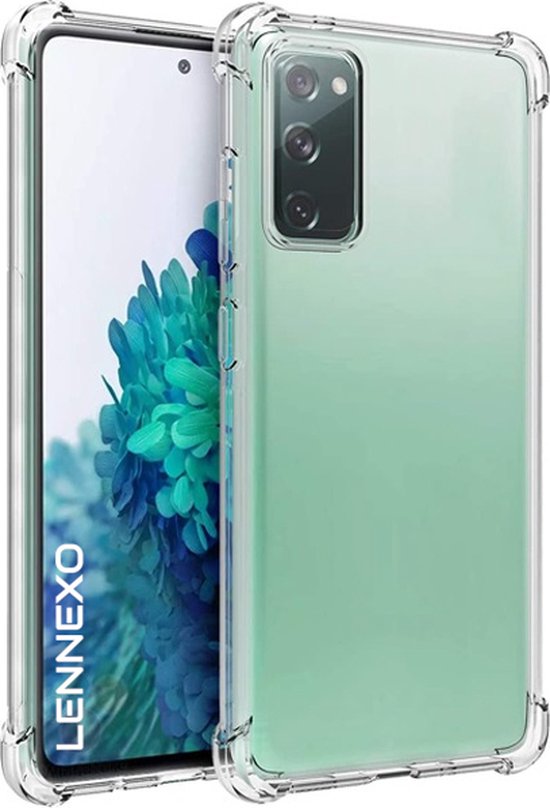 Anti Shock Hoesje Geschikt Voor Samsung Galaxy S20 FE (Fan Edition) - ShockProof Silicone Case - Transparant Back Cover