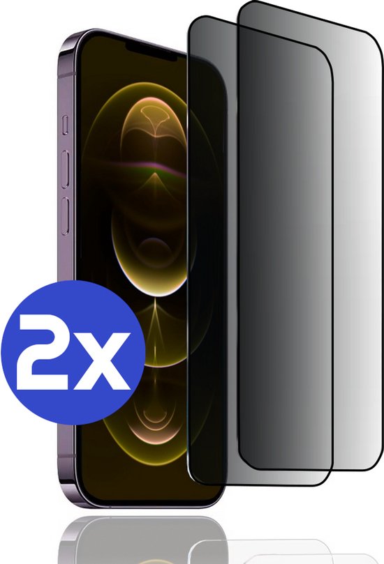 ArmorDrop Privacy Screenprotector Geschikt Voor iPhone 12 Mini - Gehard Glas - 2 Stuks