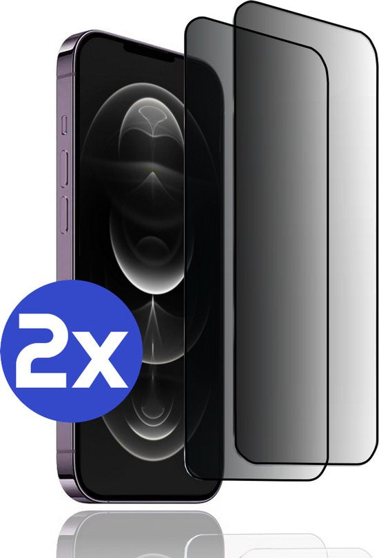 ArmorDrop Privacy Screenprotector Geschikt Voor iPhone 12 / 12 Pro - Gehard Glas - 2 Stuks