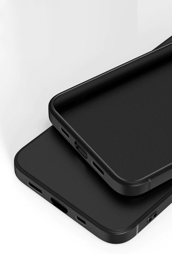 Hoesje en Screenprotector Combi Geschikt Voor iPhone XS Max - Zwarte Siliconen Hoesje + 2x Screenprotector