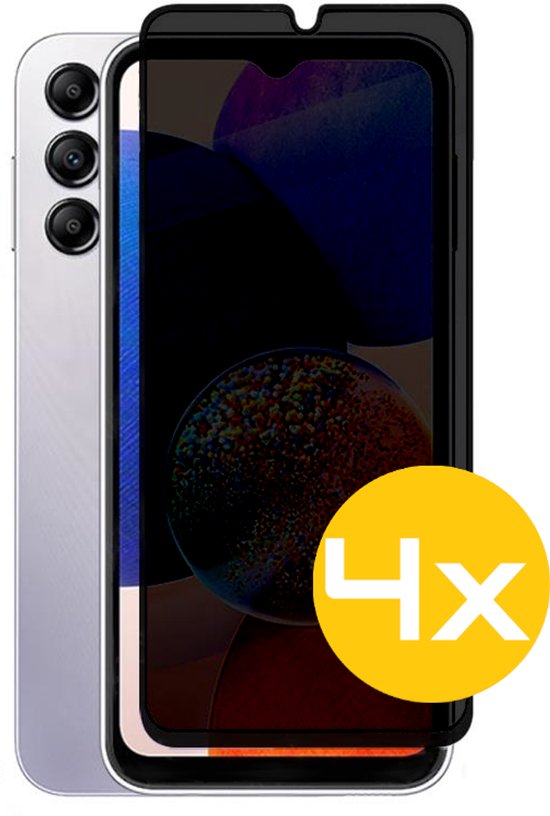 Privacy Screenprotector Geschikt Voor Samsung A14 - Volledige Beschermglas - 4 Stuks