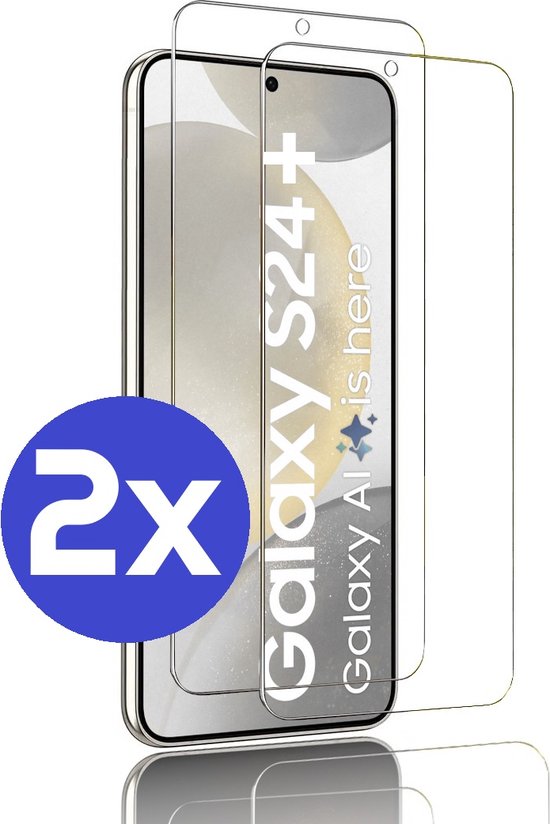 Premium Screenprotector Geschikt Voor Samsung S24+ (S24 Plus) - Gehard Glas - 2 Stuks