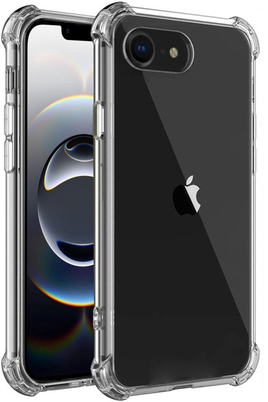 Anti Shock Hoesje Geschikt Voor iPhone 16e - ShockProof Silicone Case - Transparant Back Cover