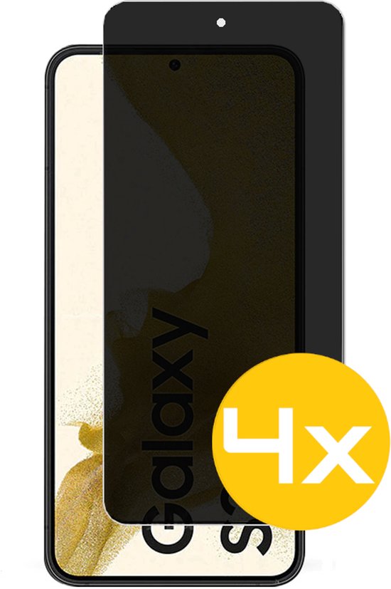 Privacy Screenprotector Geschikt Voor Samsung S22+ (S22 PLUS) - Volledige Beschermglas - 4 Stuks