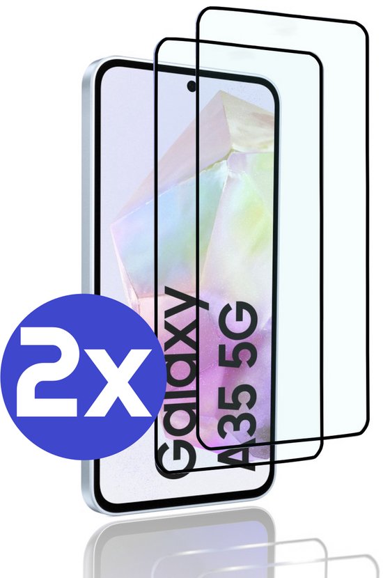 ArmorDrop Full Guard Screenprotector Geschikt Voor Samsung A35 - Gehard Glas - 2 Stuks