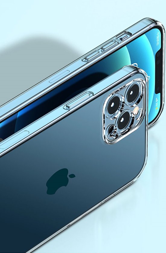 iPhone 13 Pro Hoesje + Premium screenprotector iPhone 13 Pro | Siliconen hoesje | Transparant Hoesje | Tempered Glass | Volledige bescherming