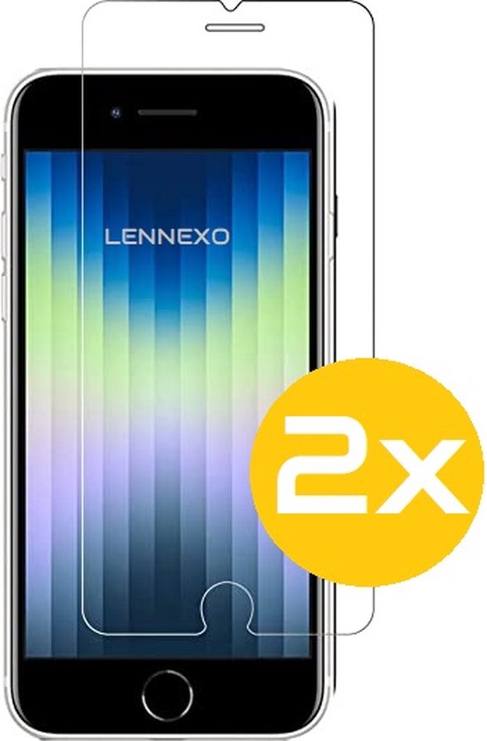 Screenprotector Geschikt Voor iPhone SE / 8 / 7 - Glasplaat - Tempered Glass - 2 Stuks