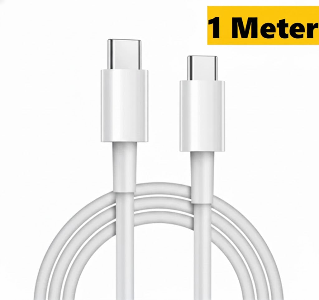 USB-C naar USB-C Kabel 1 Meter - Geschikt voor Apple iPhone en Samsung